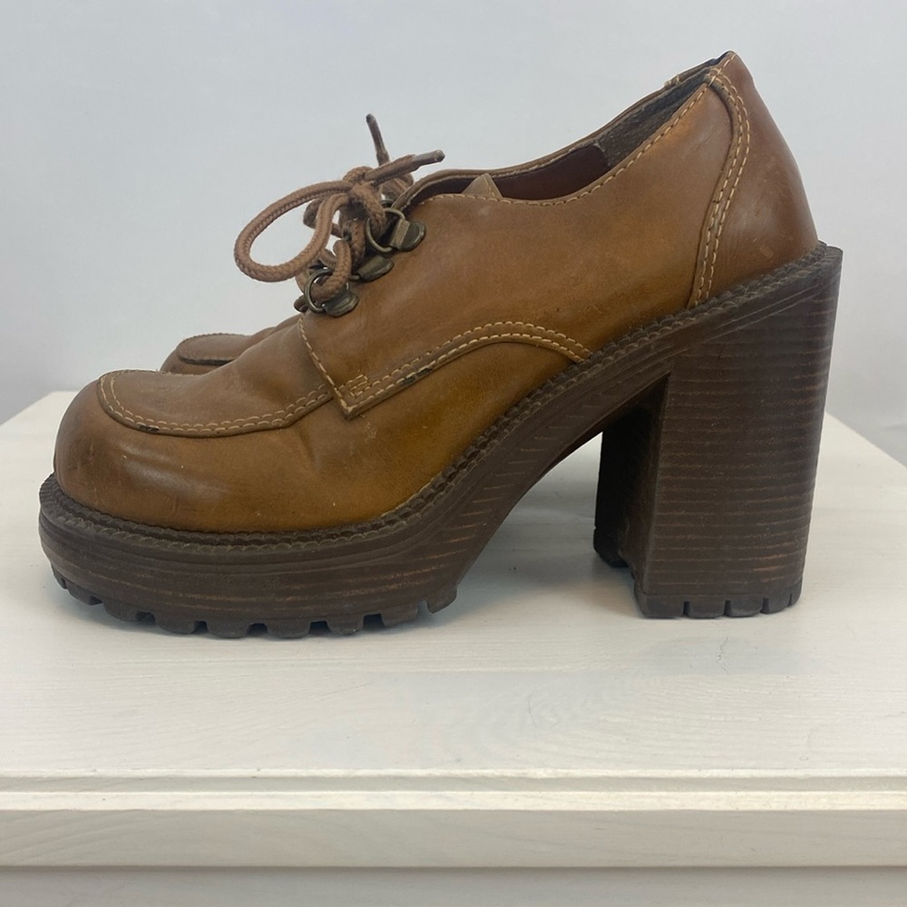 90s Splash Platform Chunky Heel Lace-up